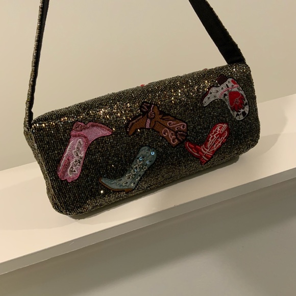 Chic Embellished Shoulder Bag with Boot Designs - Picture 6 of 16